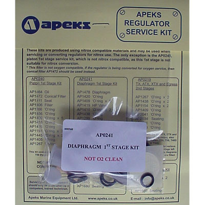 Apeks: Onderhoudsset 1e trap Diaphragm