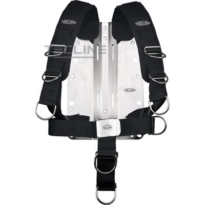 1180 Tecline: Comfort harnas & backplate 3 mm / aluminium
