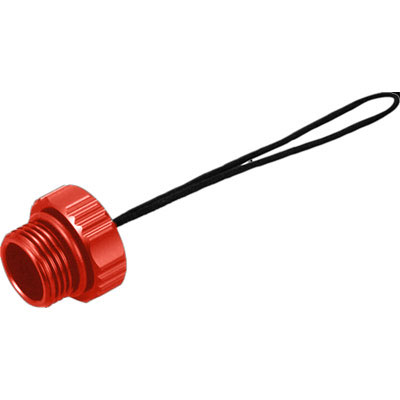 304 DIN kraanplug / rood kunststof