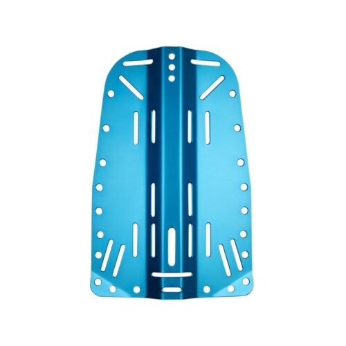 Backplate_alu_blue DivePro: Aluminium Backplate blauw