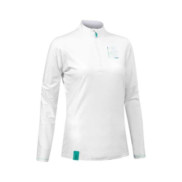 Camaro: Lycra w/zip women LS turgese/baia