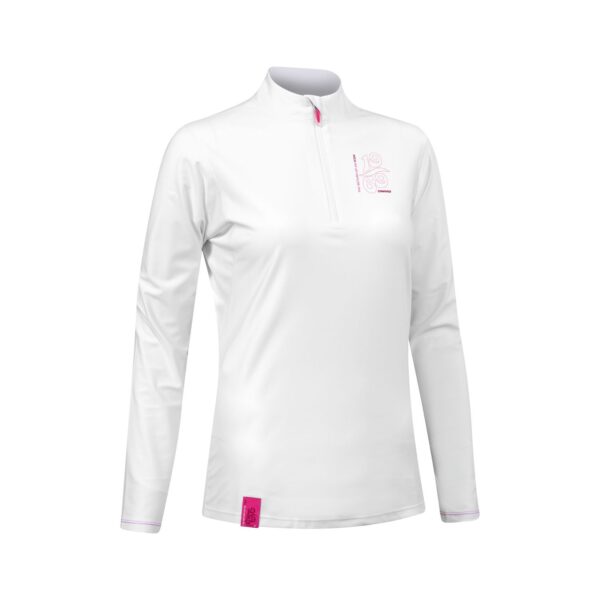 Camaro: Lycra w/zip women LS berry/pink