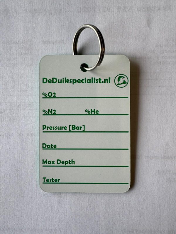 De Duikspecilaist: Nitrox Tank Tag