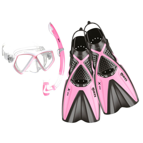 Mares-set-x-one-pirate-pink Mares: X-One Pirate snorkelset junior