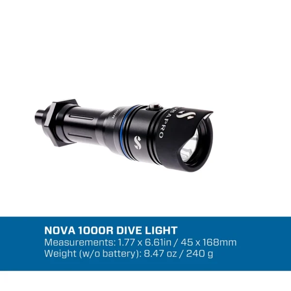 SP_30231002_Nova1000R_info Scubapro: Nova 1000R incl batterij en lader