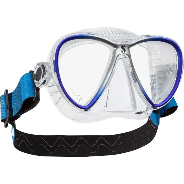 Scubapro_Synergy_Twin_01-transparant-blauw Scubapro: Masker Synergy Twin Trufit