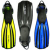 divepro-xu-duikvinnen-blauw-geel-zwart Divepro: XU buitenwater vinnen met RVS springstraps