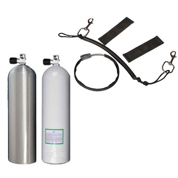 dtd-stage-rig-80cu-aluminium-cilinder-set DTD Stage rig & 80 cuft aluminium stage, set
