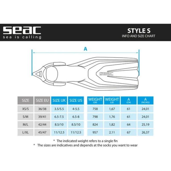 seac-style-sling-strap-maattabel Seac: Seac Sub Style Sling Strap Vinnen Wit